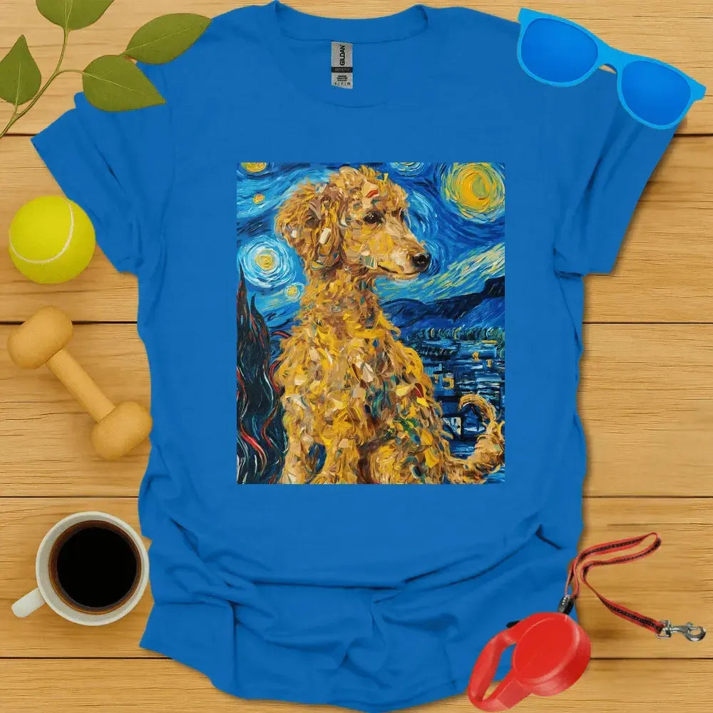 Poodle Vanm Gogh Portrait Tee