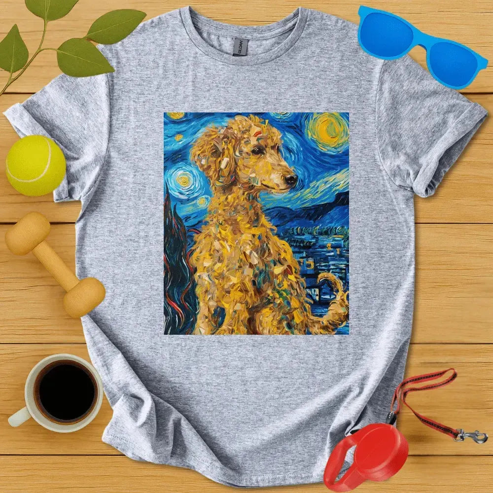 Poodle Vanm Gogh Portrait Tee