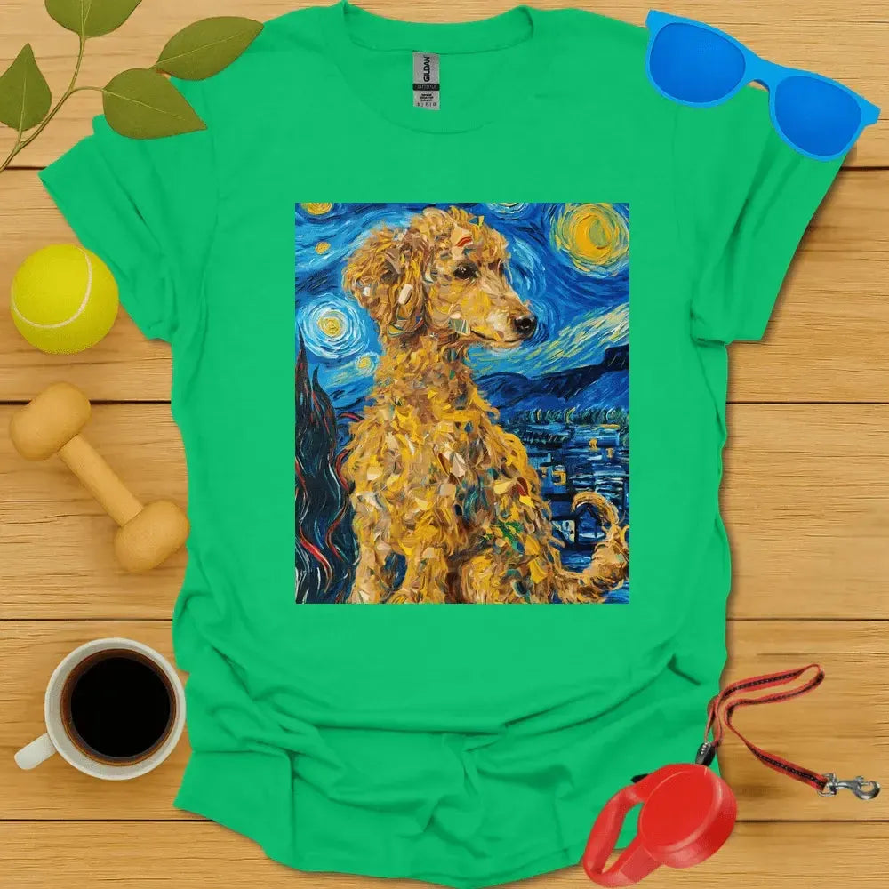 Poodle Vanm Gogh Portrait Tee