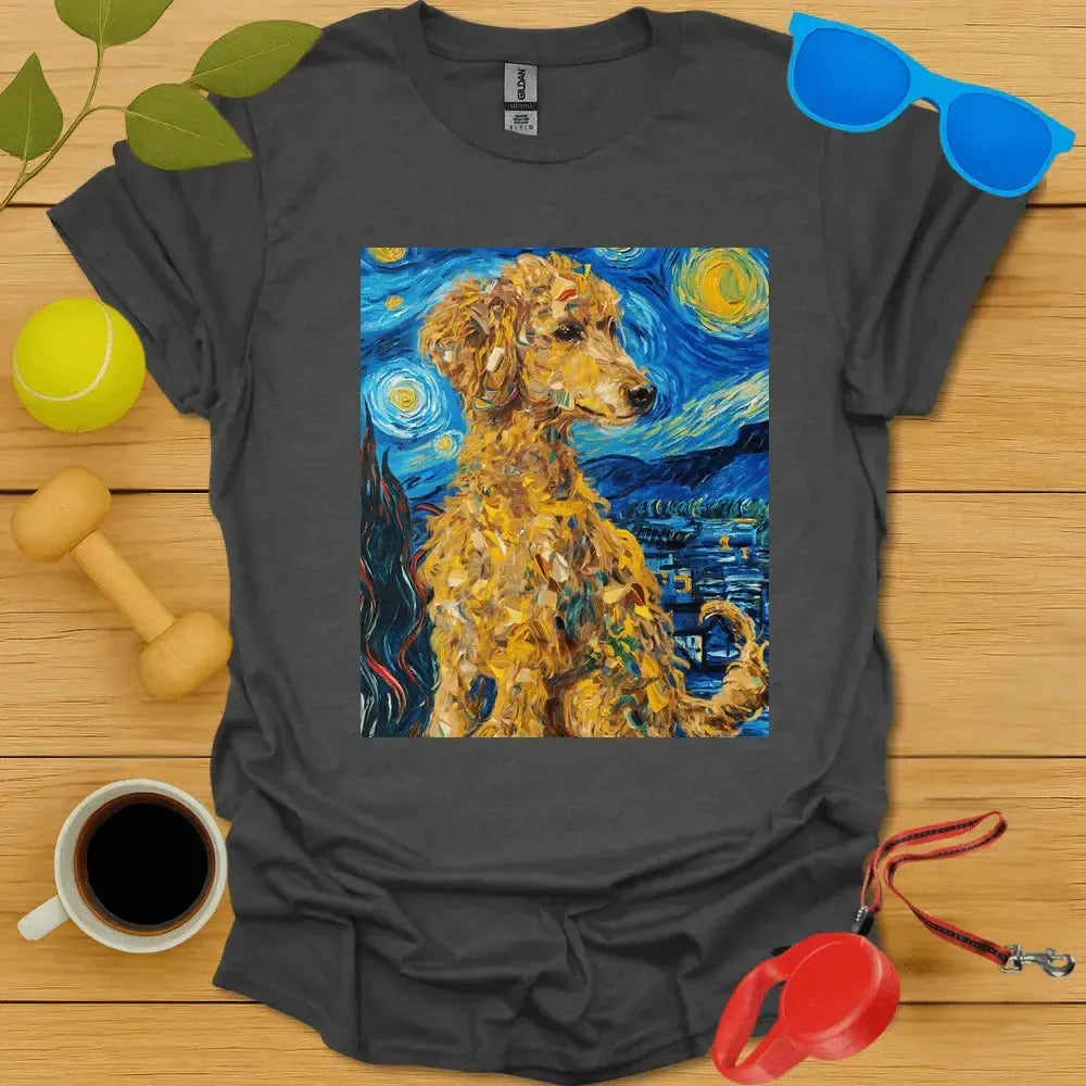 Poodle Vanm Gogh Portrait Tee