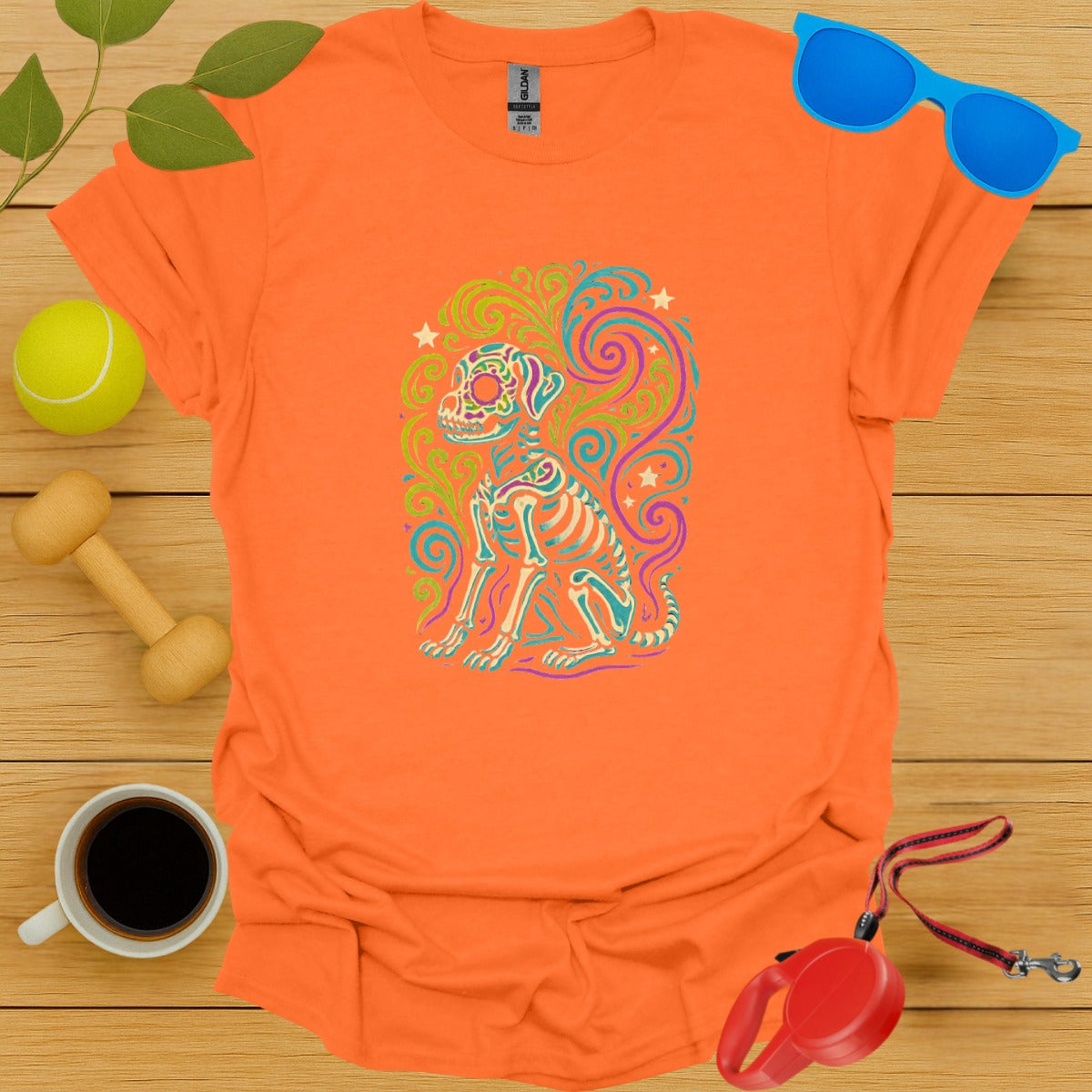 Vibrant Artistic Dog Pattern Graphic Tee product