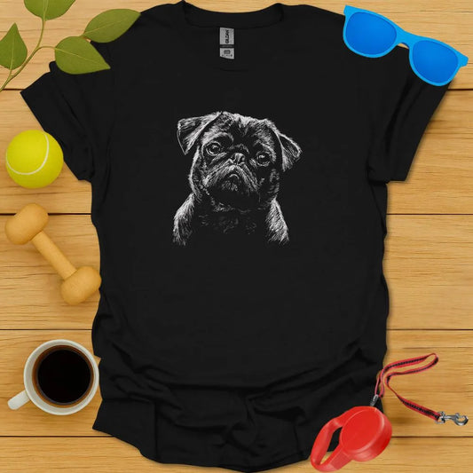 Pug Sketch Portrait Tee
