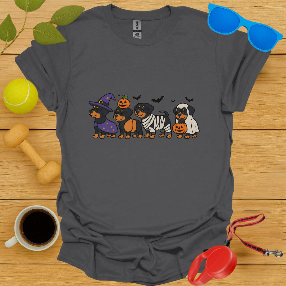 Funny Halloween Themed Rottweiler Design T-shirt product