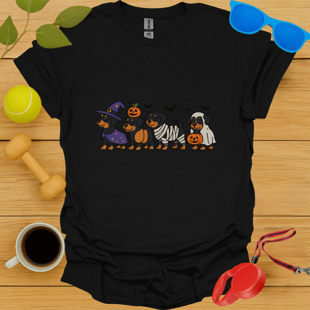 Adorable Halloween Themed Dogs Design T-shirt product type