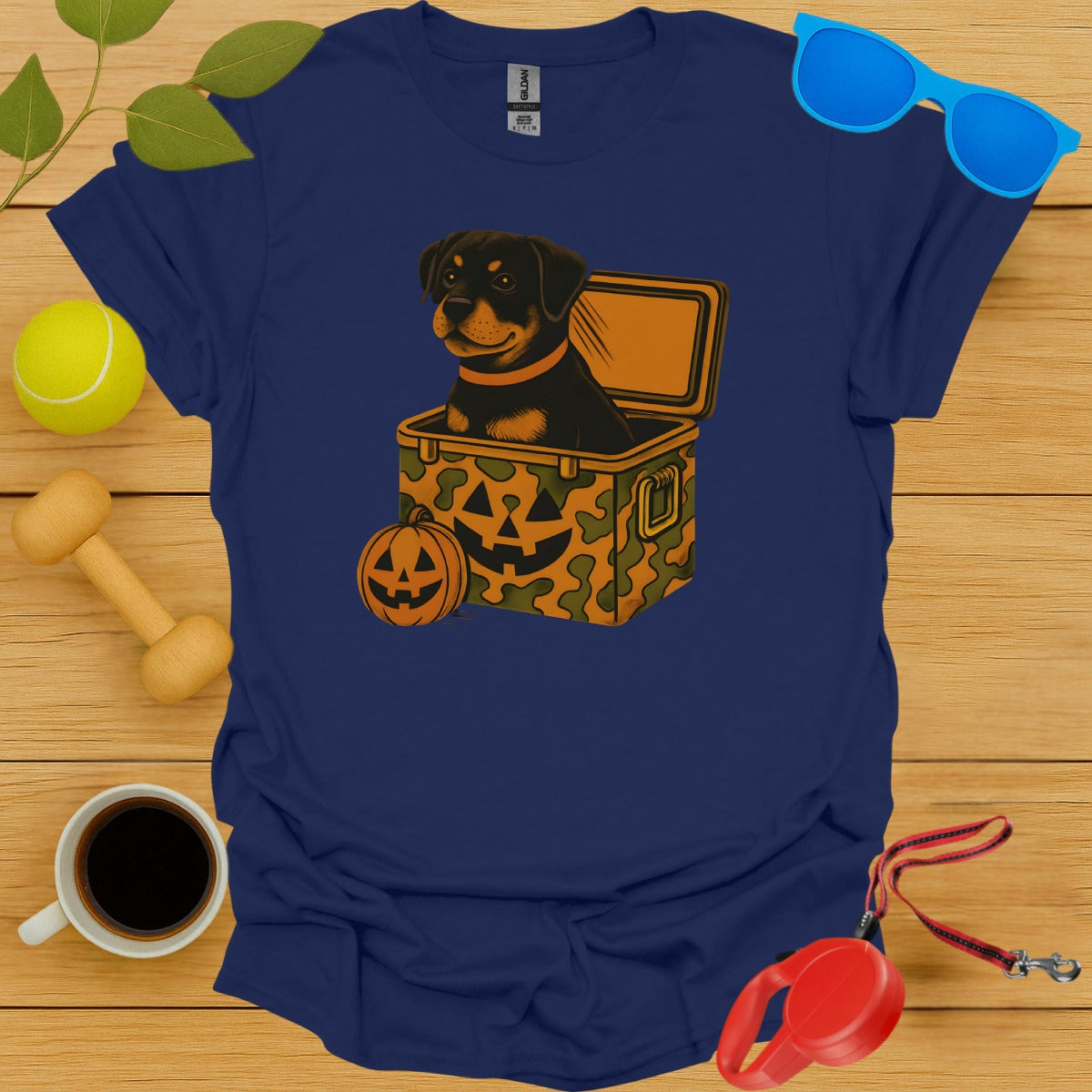 Dog in Halloween Box Graphic T-Shirt product type