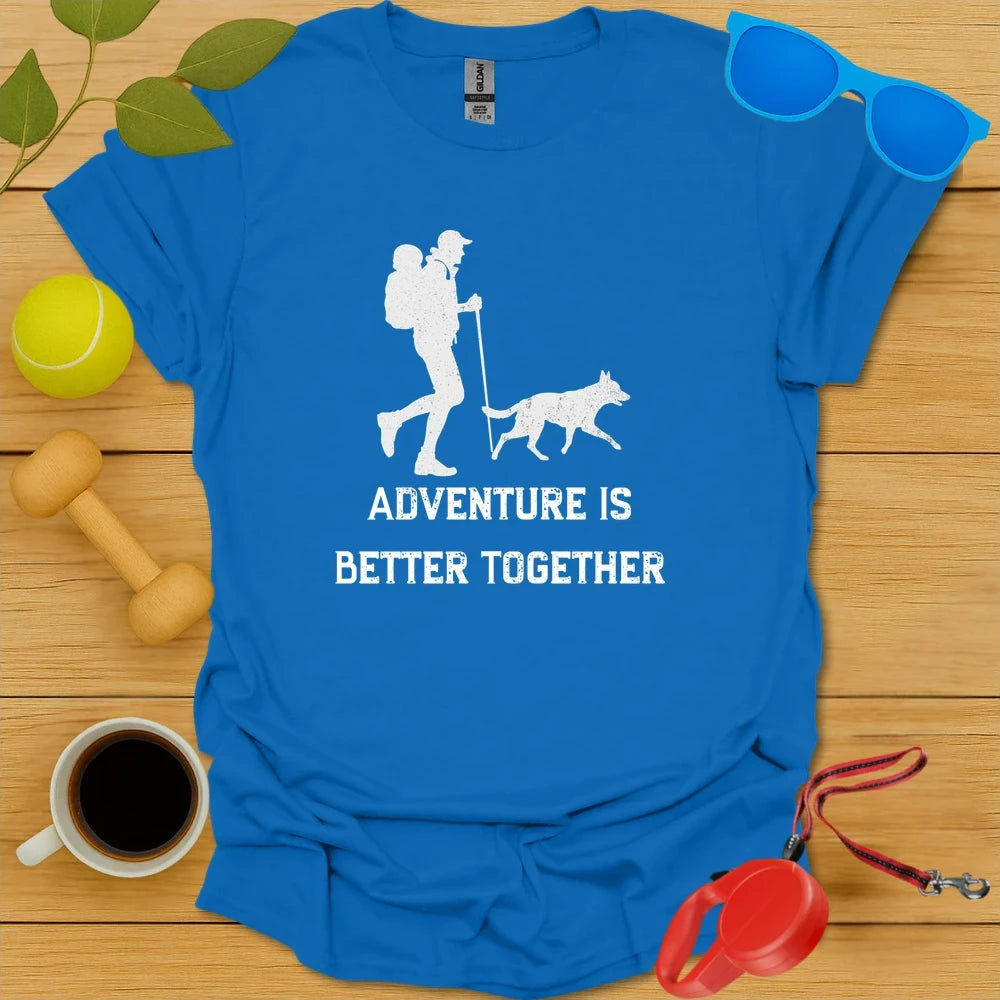 Adventure Is Better Together | Family Hiking Dog Shirt - Royal