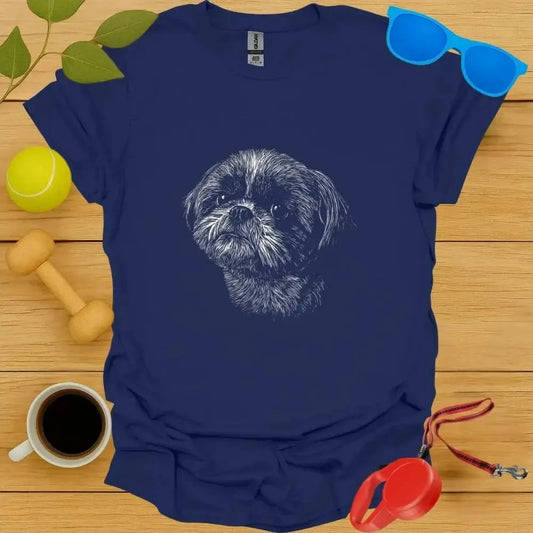 Shih Tzu Monochrome Portrait Tee