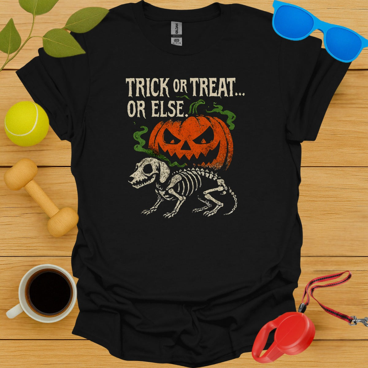 Trick or Treat or Else Halloween Skeleton T-Shirt product