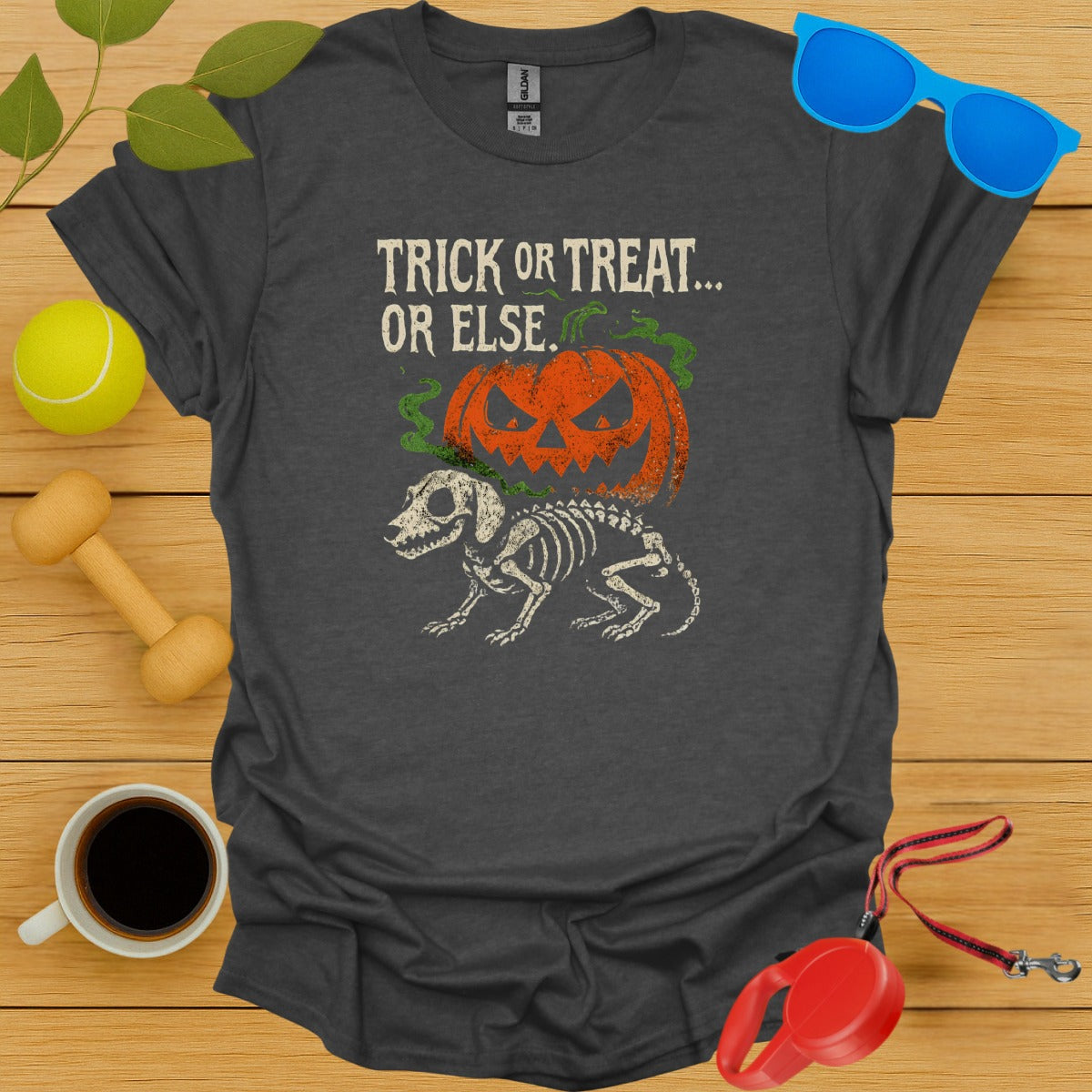 Trick Or Treat Or Else Halloween Skeleton T-shirt product
