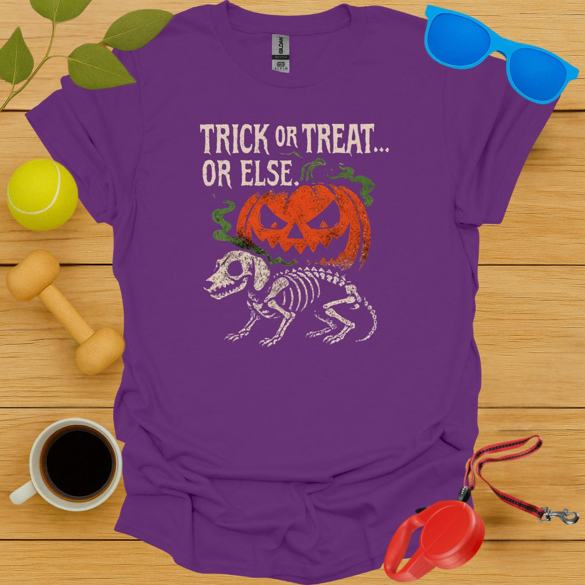 Trick or Treat Or Else Halloween Skeleton Shirt product