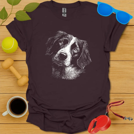 Springer Spaniel Monochrome Portrait Tee