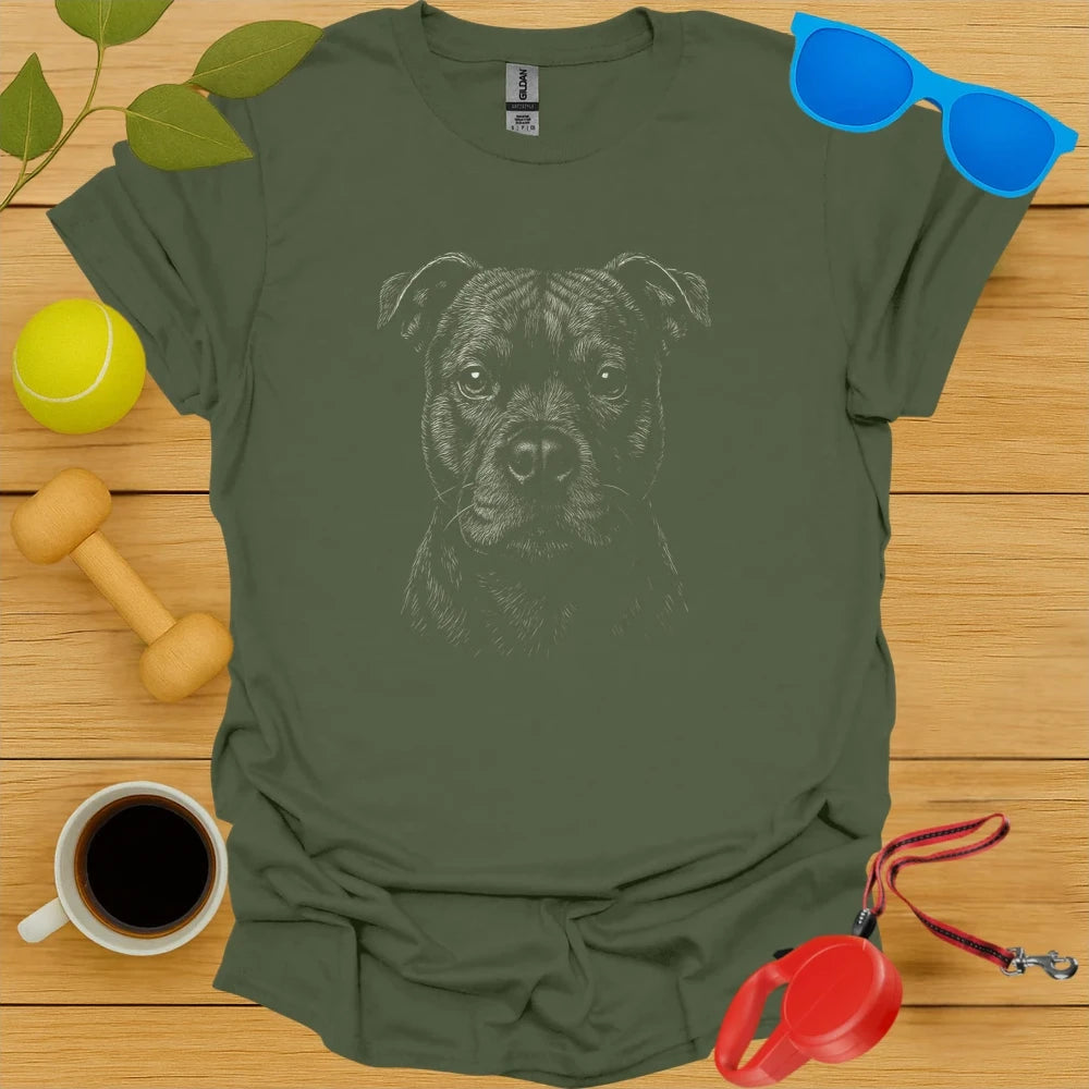 Staffordshire Bull Terrier Portrait Tee