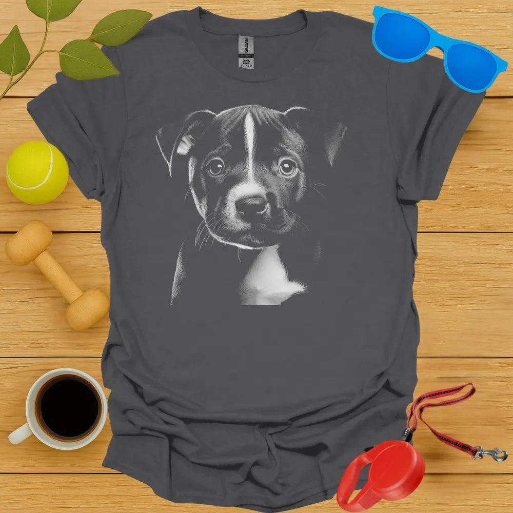 Staffordshire Bull Terrier Puppy Portrait Tee