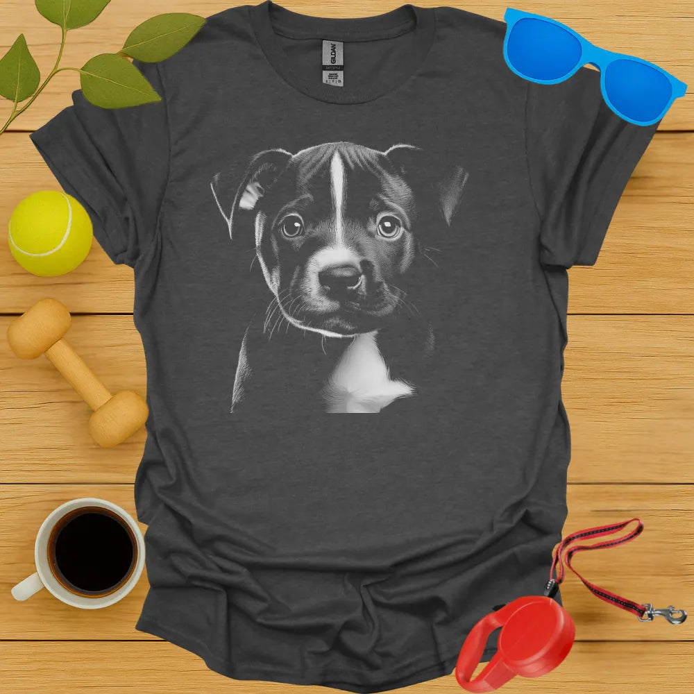 Staffordshire Bull Terrier Puppy Portrait Tee