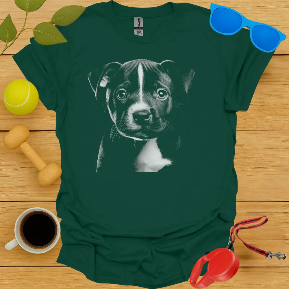 Staffordshire Bull Terrier Puppy Portrait Tee