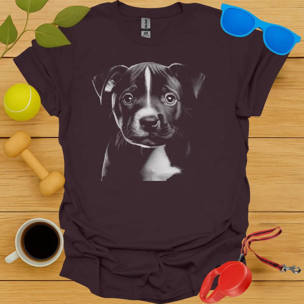 Staffordshire Bull Terrier Puppy Portrait Tee