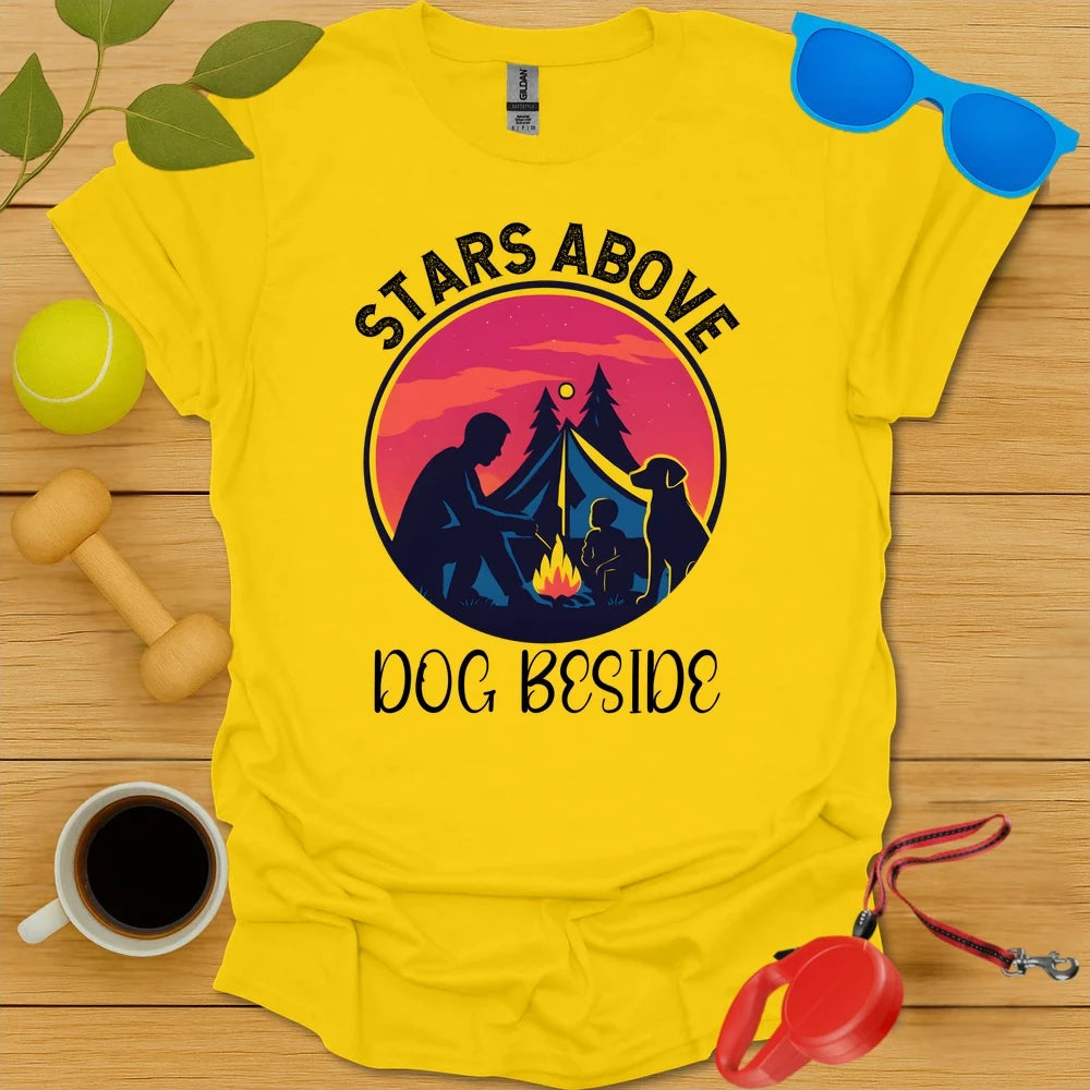 Stars Above, Dog Beside | Camping Dog Lover Shirt
