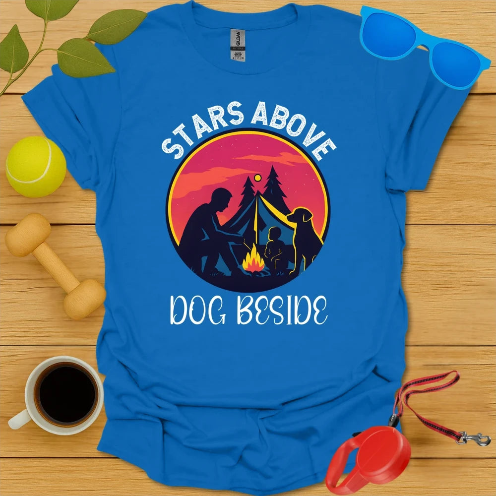 Stars Above, Dog Beside | Camping Dog Lover Shirt