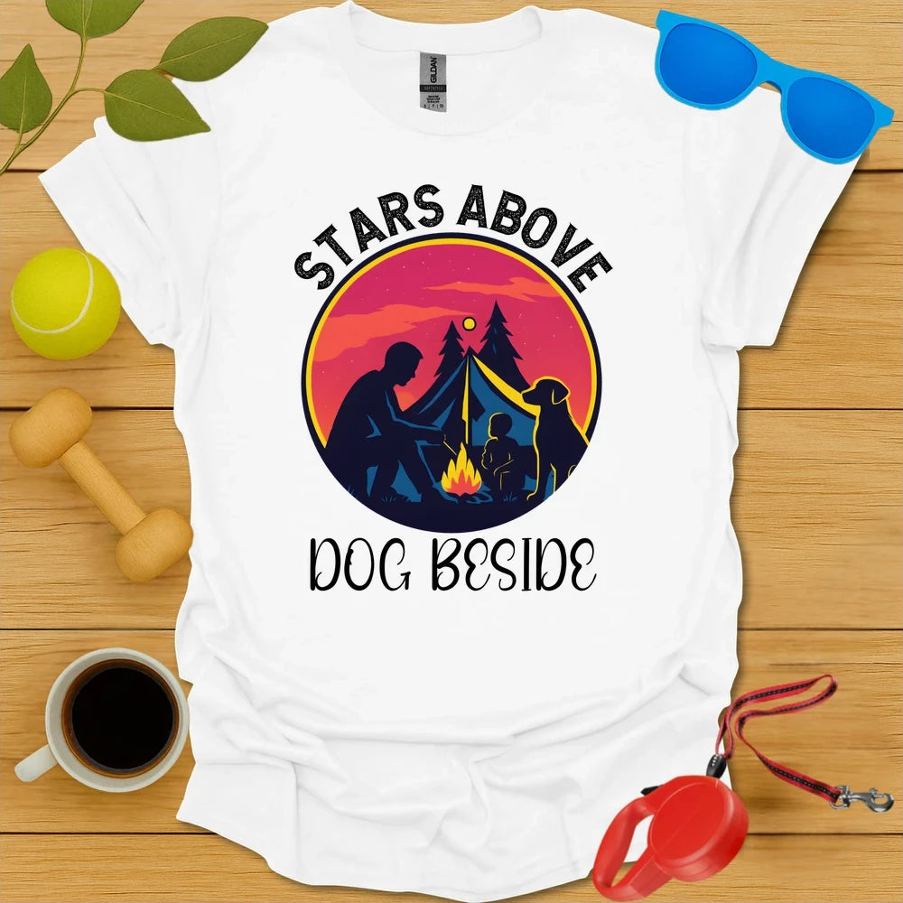 Stars Above, Dog Beside | Camping Dog Lover Shirt