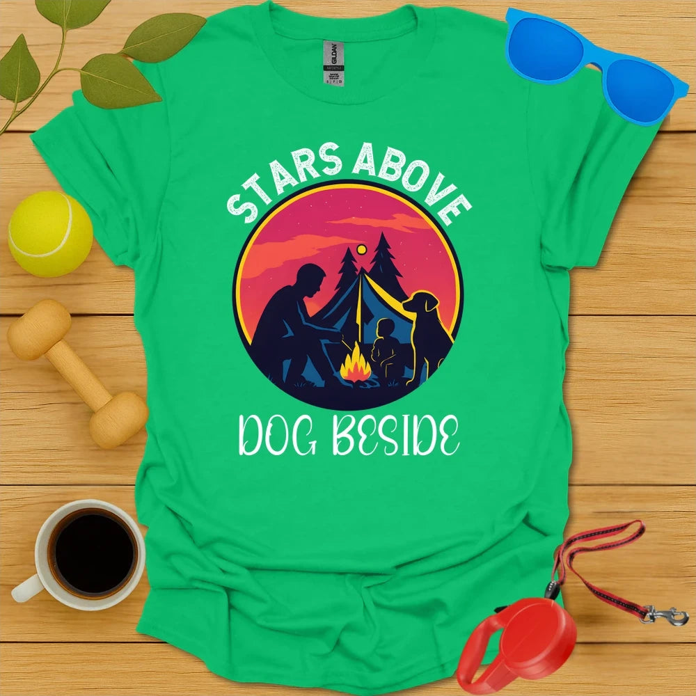 Stars Above, Dog Beside | Camping Dog Lover Shirt