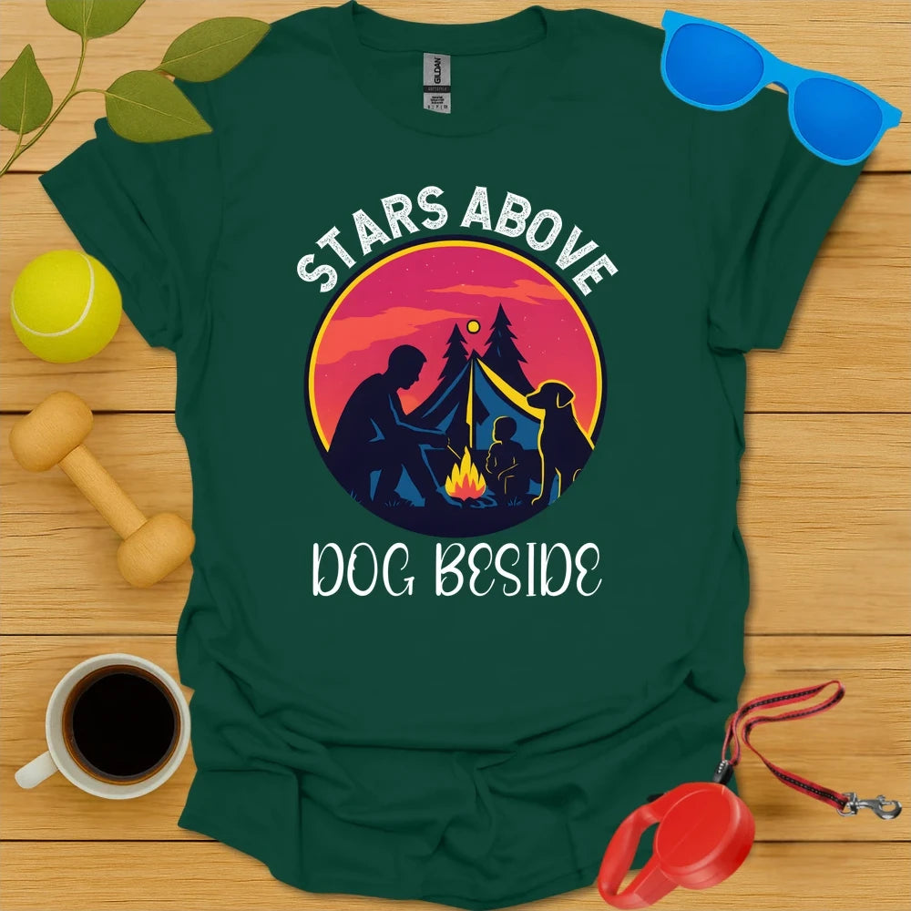 Stars Above, Dog Beside | Camping Dog Lover Shirt