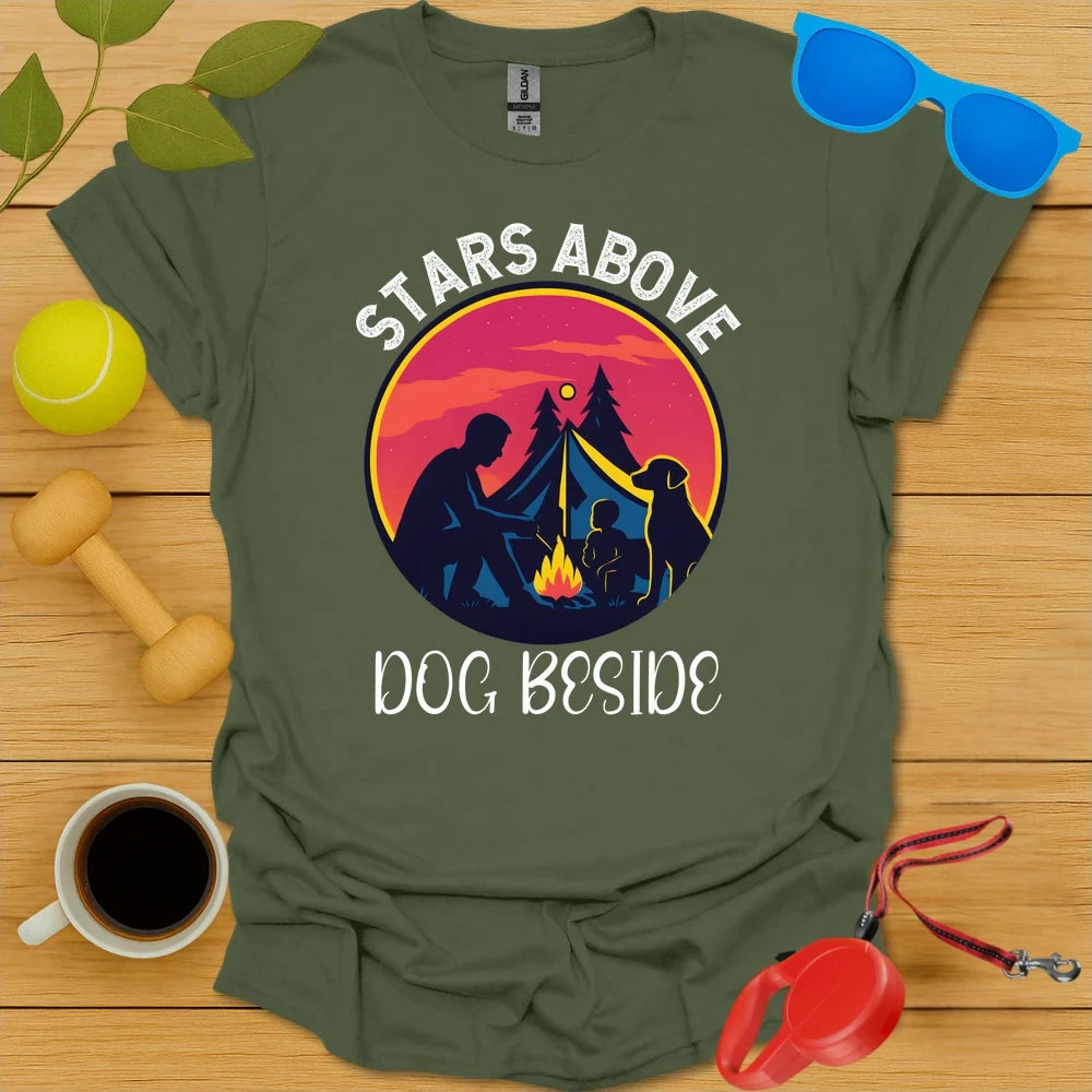 Stars Above, Dog Beside | Camping Dog Lover Shirt