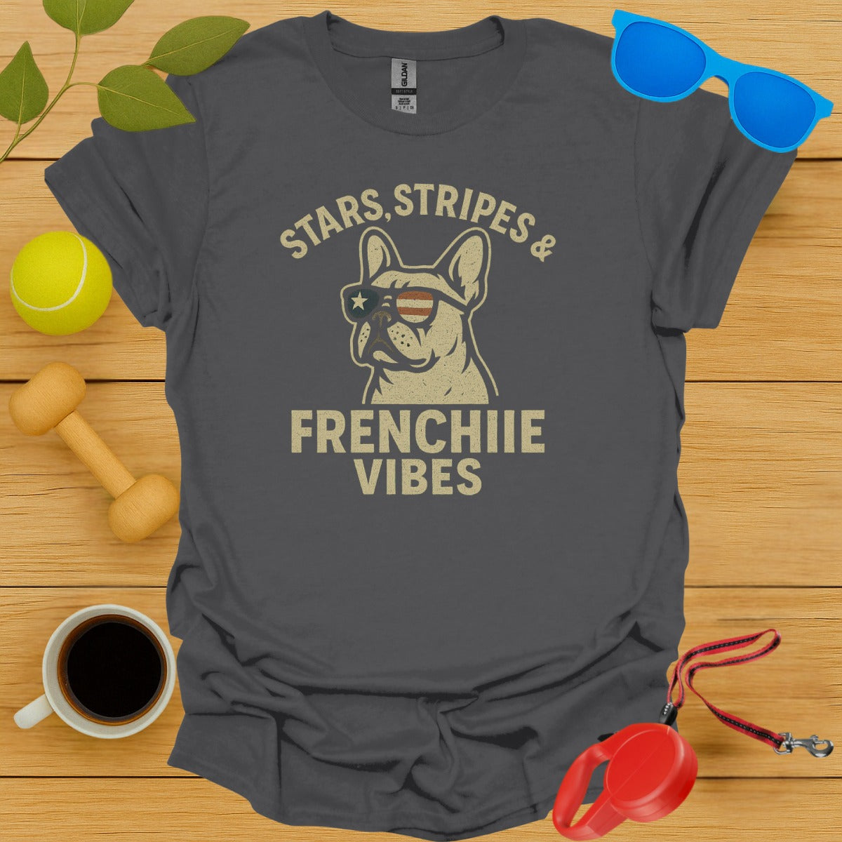 Stars Stripes and Frenchiie Vibes T-Shirt product