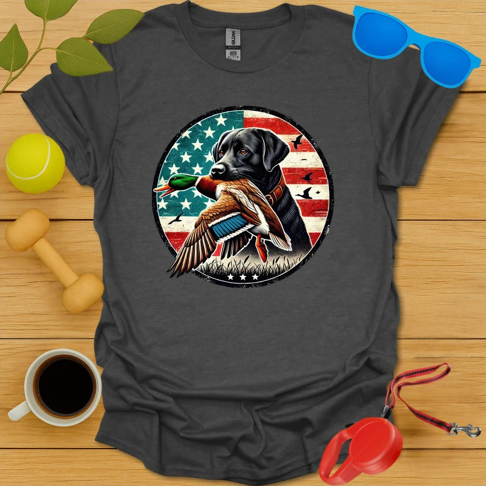 Stars, Stripes & Labs | Duck Hunting Tee - Dark Heather