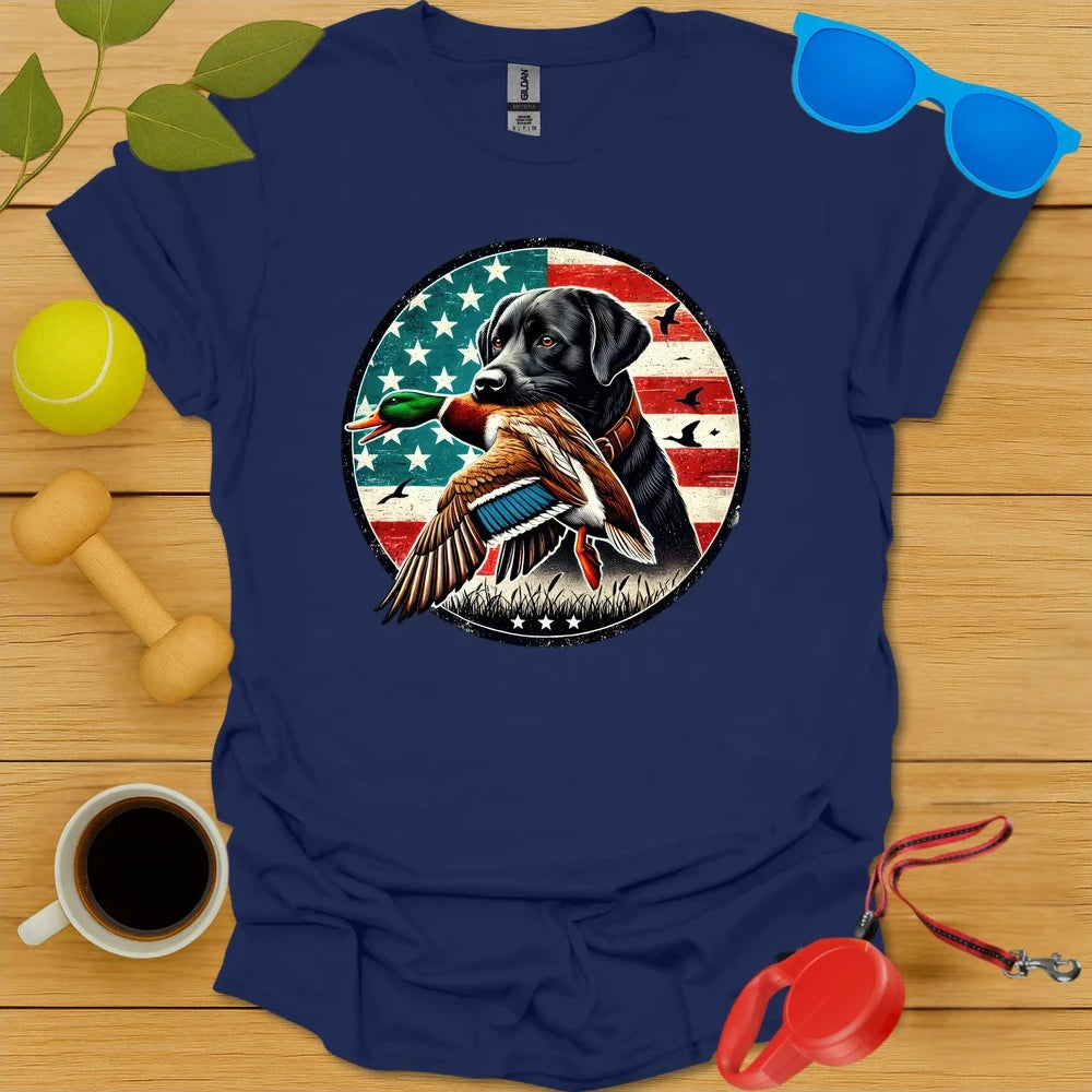 Stars, Stripes & Labs | Duck Hunting Tee - Navy