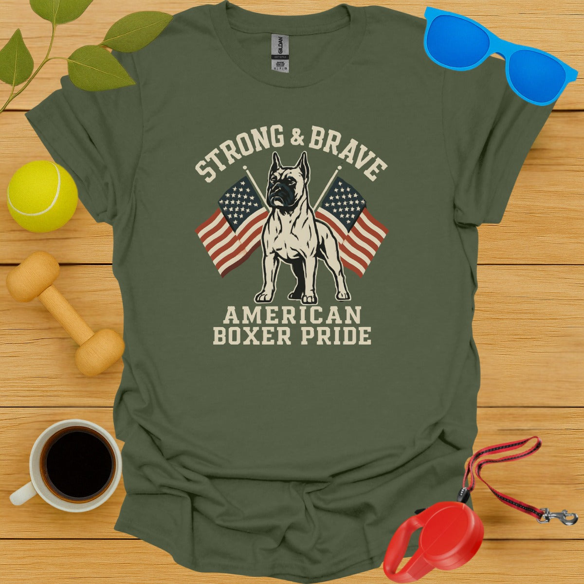 Strong Brave American Boxer Pride T-shirt product