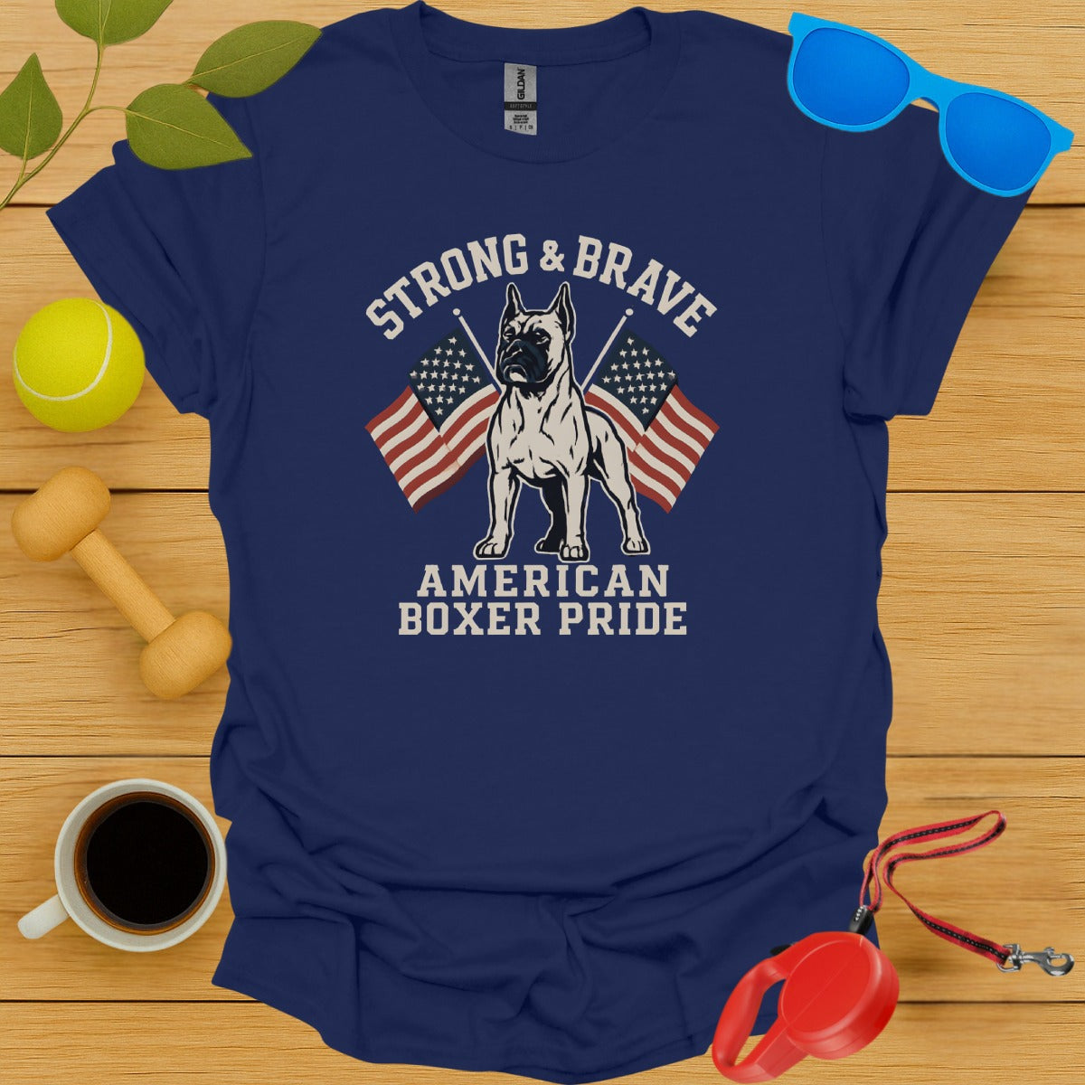 Strong & Brave American Boxer Pride T-Shirt product
