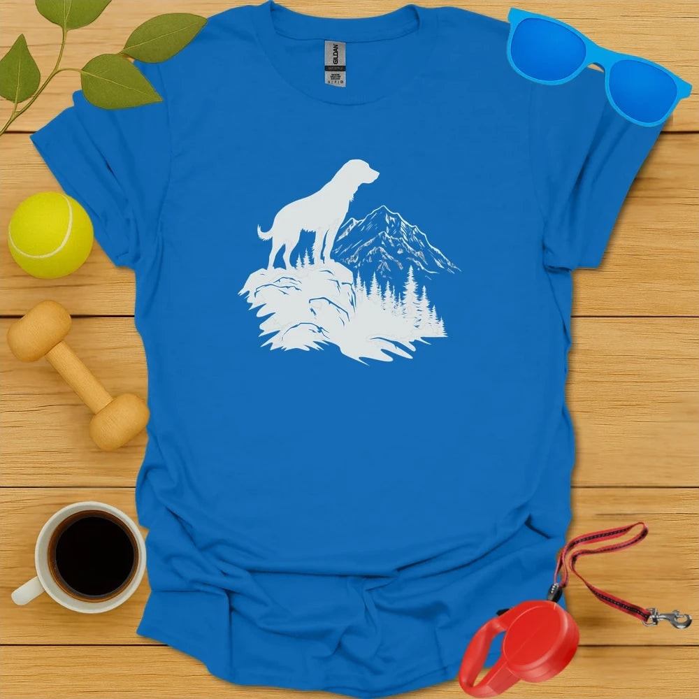 Summit Watcher | Outdoor Dog Lover Tee - Royal