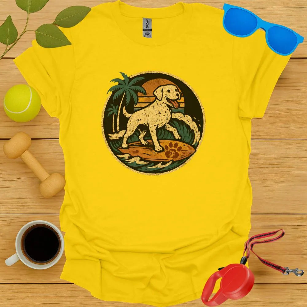Surfing Labrador At Sunset Vintage Tee
