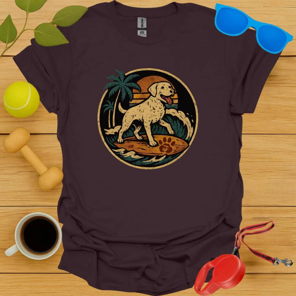 Surfing Labrador At Sunset Vintage Tee