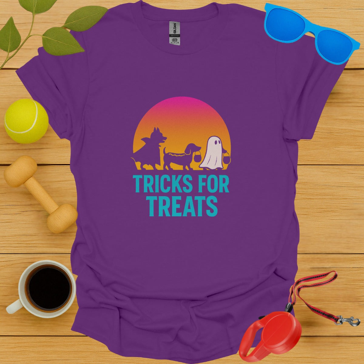 Tricks for Treats Halloween-themed T-shirt product type