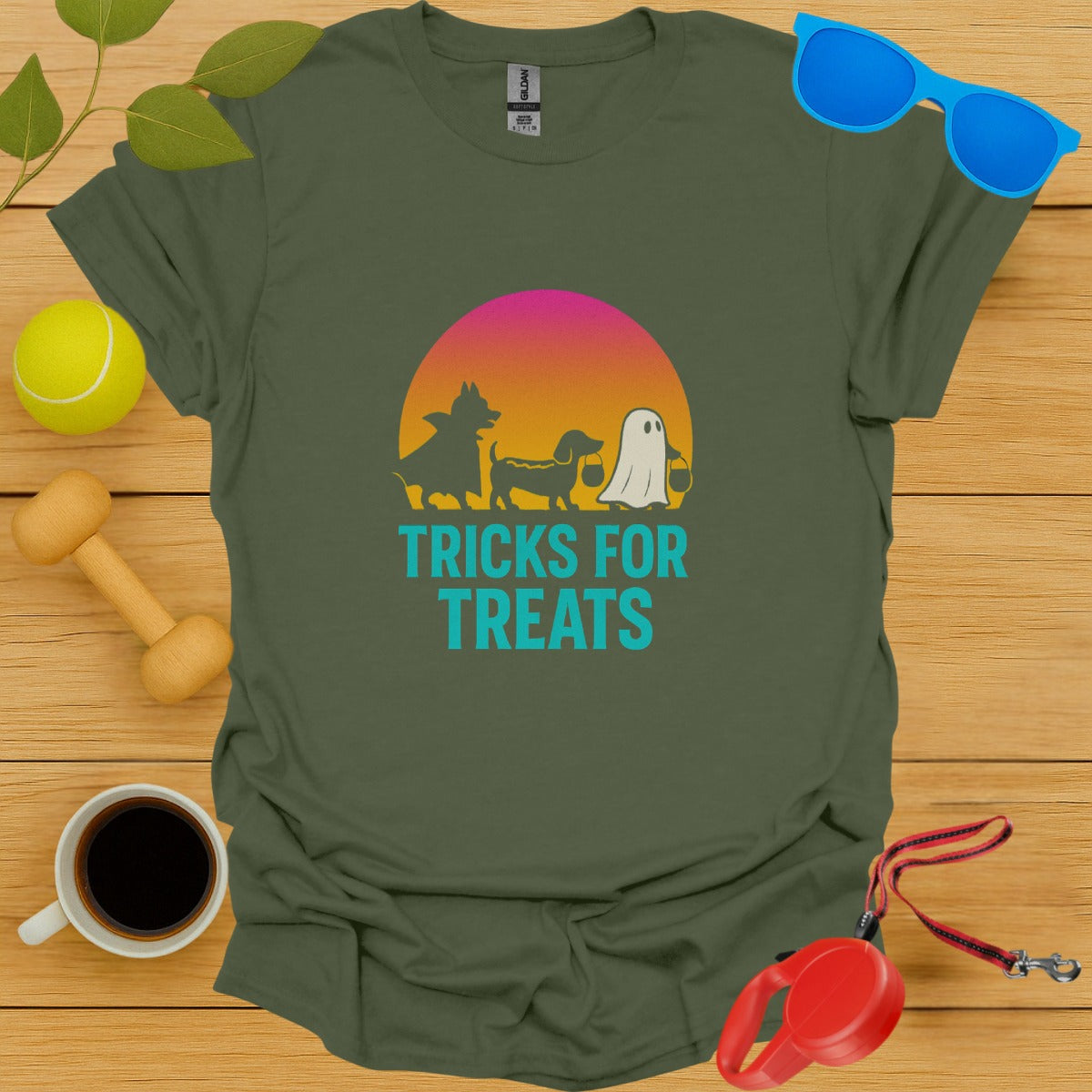 Tricks for Treats Dog Halloween Shirt product type