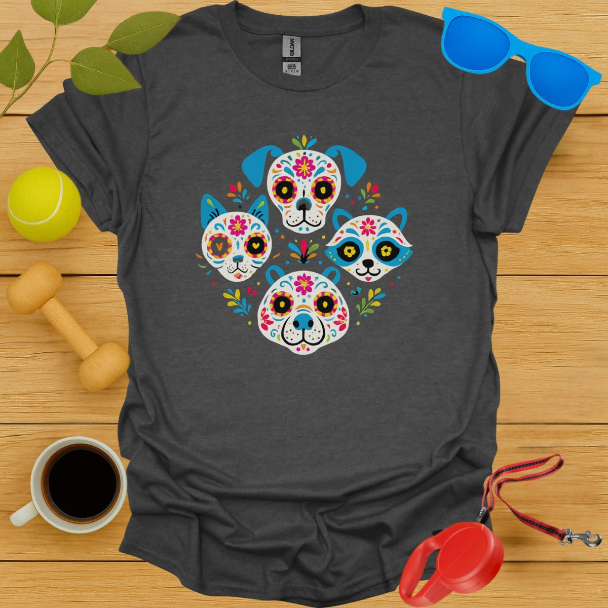 Colorful Animal Faces Design T-Shirt product type