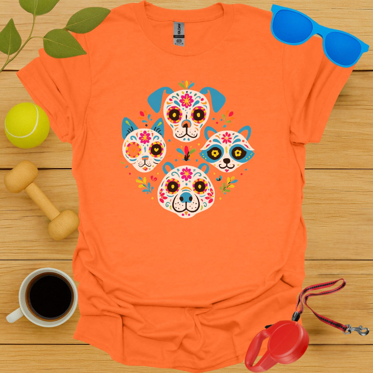 Colorful Animal Faces Graphic Tee Shirt product type