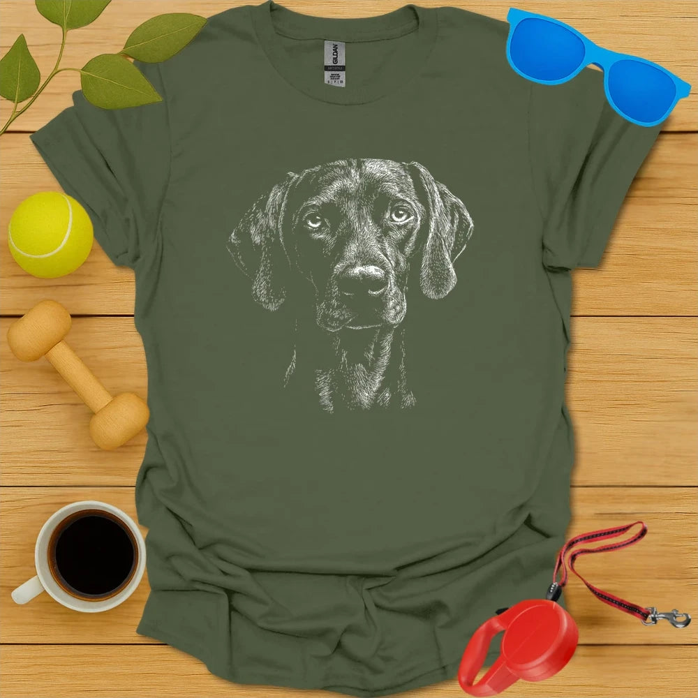 Weimaraner Monochrome Portrait Tee