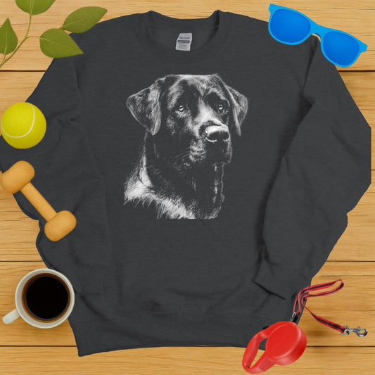 Black Lab Graphic Sweatshirt for Dog Lovers