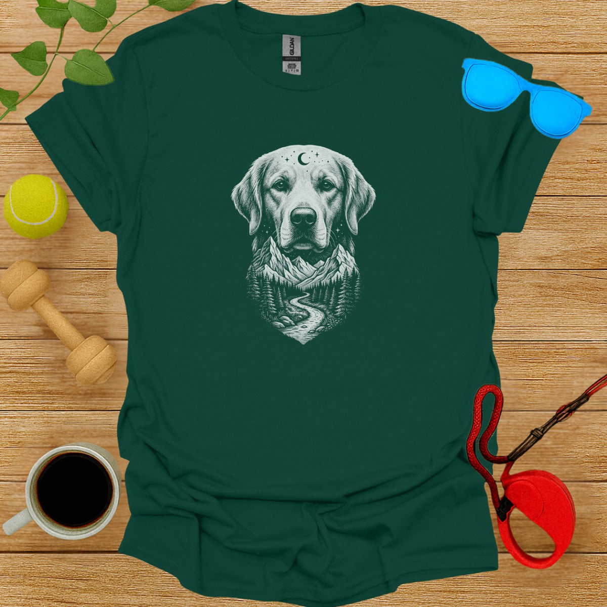 Hiking Adventure Labrador Graphic Shirt