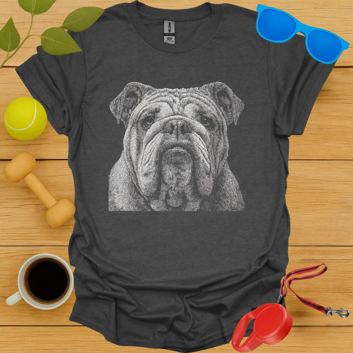 Bulldog Graphic Design Short Sleeve Shirt product
