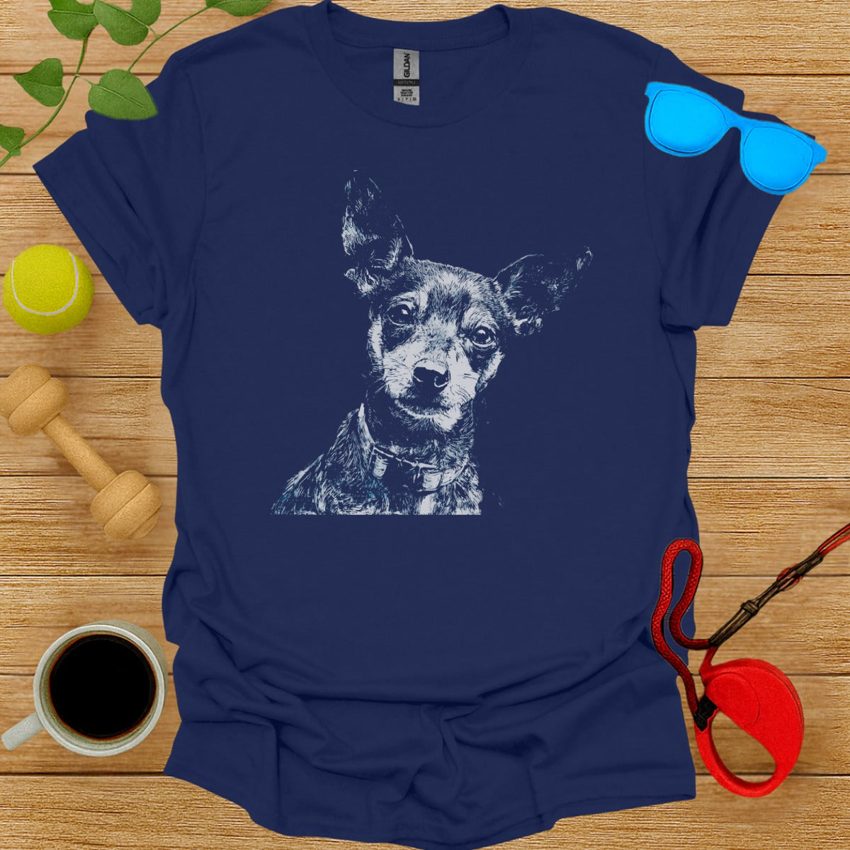 Graphic Tee with Distinctive Dog Design Shirt