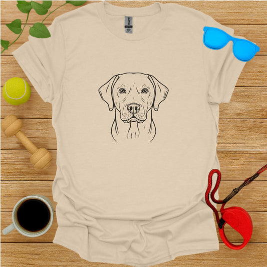 Detailed Dog Face Illustration on Unisex T-Shirt Product