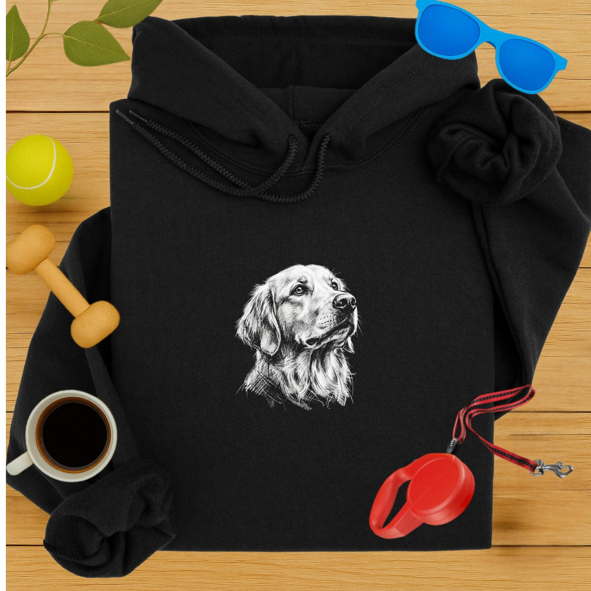Golden Retriever Design Hooded Sweatshirt Product