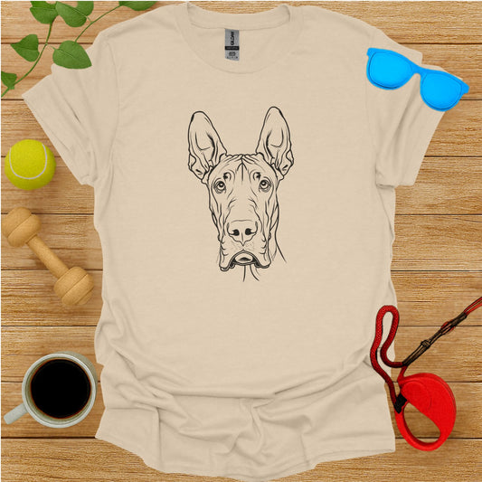 Unique Minimalist Dog Illustration T-shirt for Pet Lovers