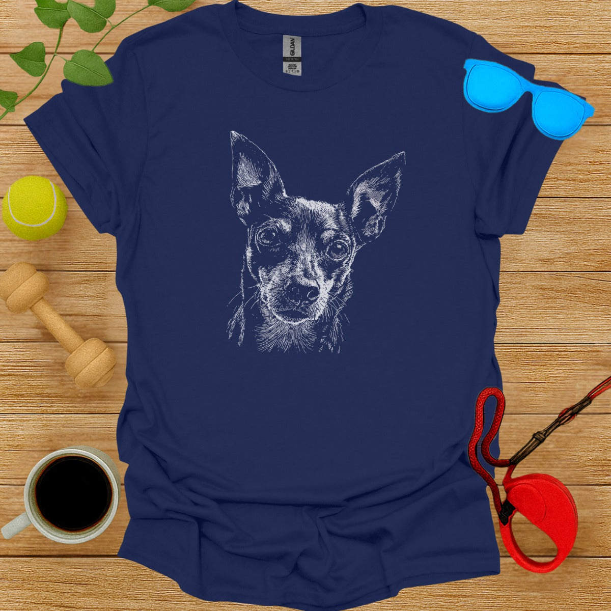 Unique Artistic Dog Faced T Shirt for Canine Lovers