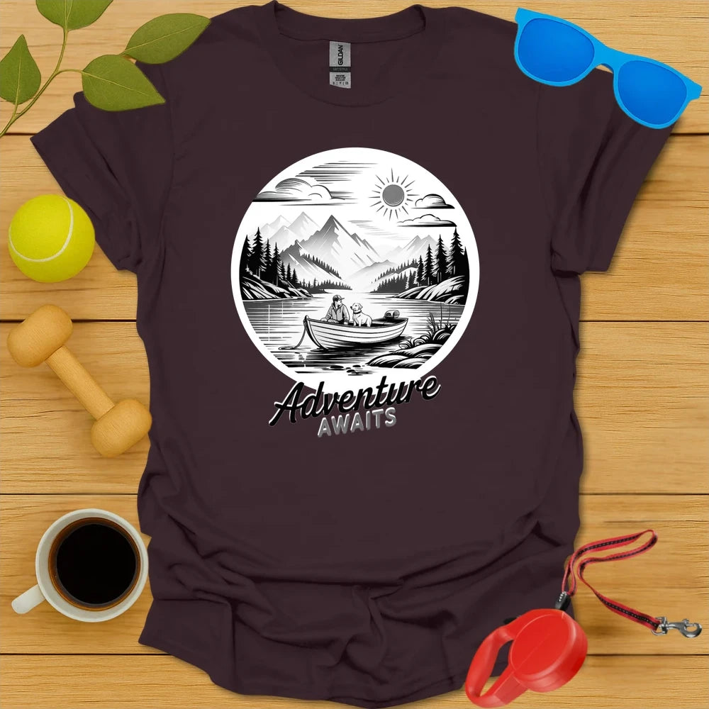 Adventure Awaits | Mountain Lake Dog Tee
