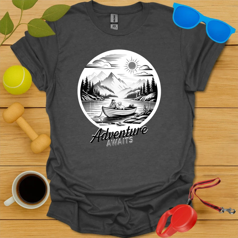 Adventure Awaits | Mountain Lake Dog Tee