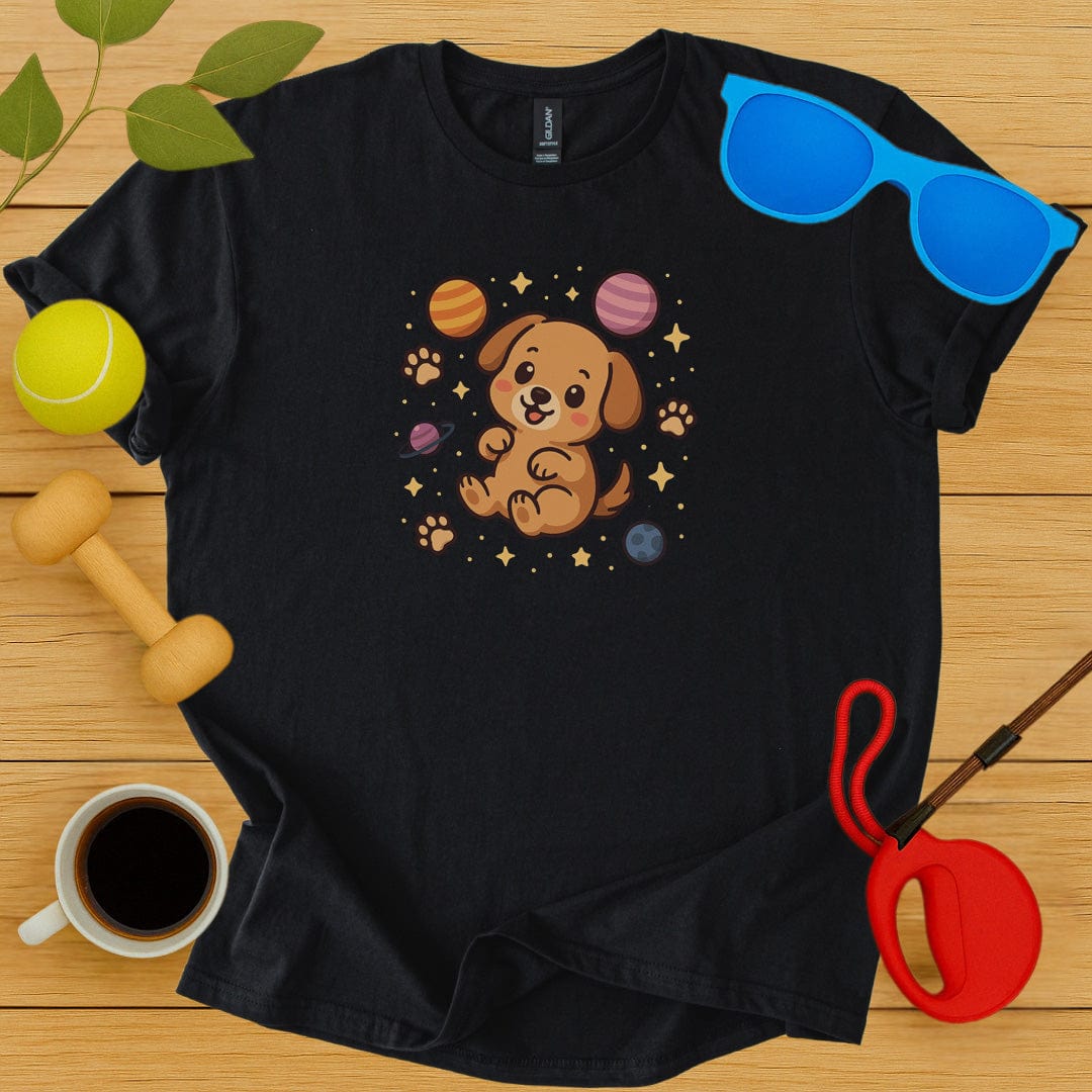 Printify T-Shirt Black / S Astro Pup T-Shirt